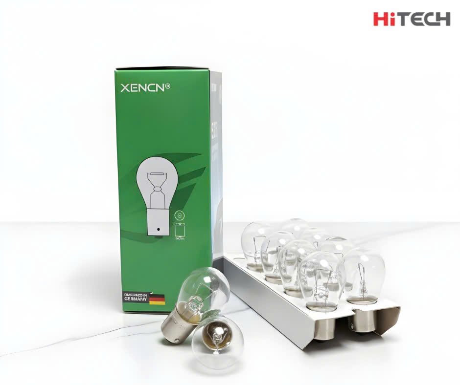 Bóng đèn halogen ô tô 2 TÓC TRẮNG chân LỆCH THẲNG (12V) (XENCN) (12524)