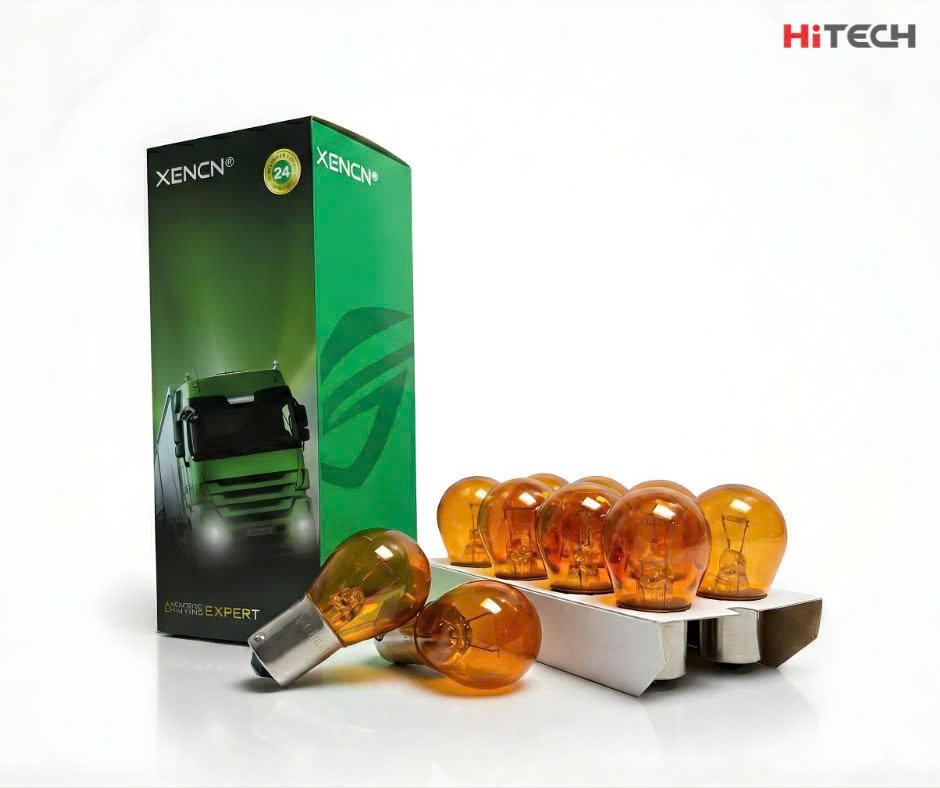 Bóng đèn halogen ô tô 2 TÓC ĐỎ chân LỆCH (12V)(XENCN)(12524A)